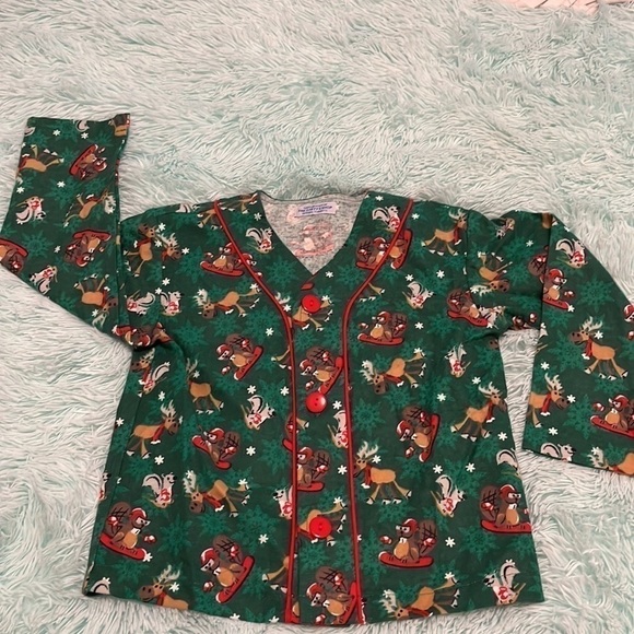 Nwot Kids 100% Cotton Flannel Two Piece Pyjama Set Size 4 - Picture 3 of 6